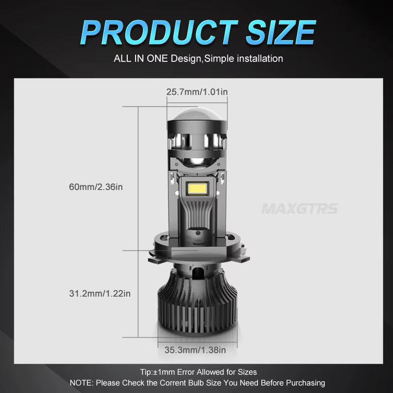 Vexo Ride 55W H4 HB2 9003 LED Motorcycle Headlight